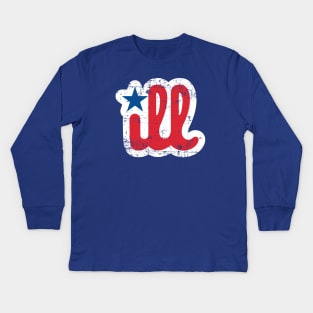 Ill Phillies Distressed Shirt Kids Long Sleeve T-Shirt